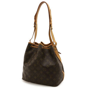 Louis Vuitton Bag Drawstring Shoulder Monogram Hobo Brown